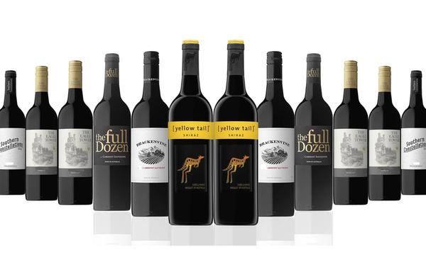Australian Red Mixed Dozen Featuring Yellow Tail Shiraz