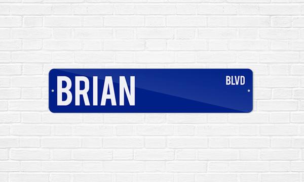 Personalised Metal Street Sign - Choose Your Colour