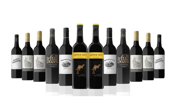 Australian Red Mixed Dozen Featuring Yellow Tail Shiraz