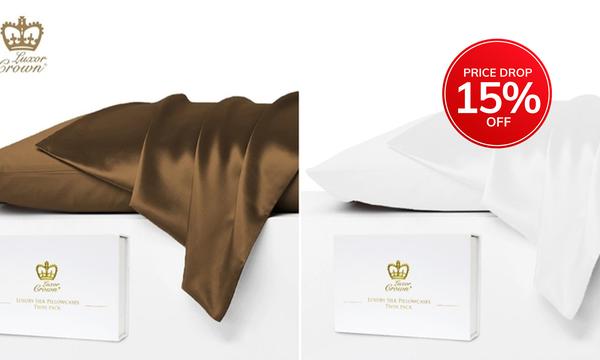 BOXING DAY SALE ! Set of Mulberry Silk Pillowcases - Twin Pack
