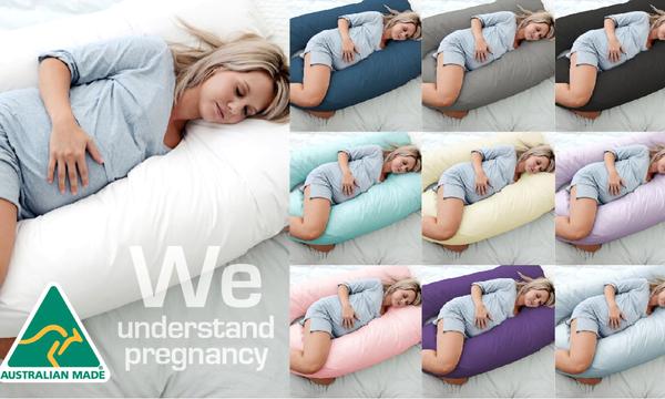 Woolcomfort Australian Made Pregnancy Pillow - Ten Colours Available