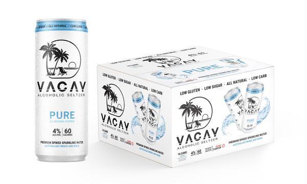 Vacay Seltzer 16-Can Cases - Pure or Kakadu Plum