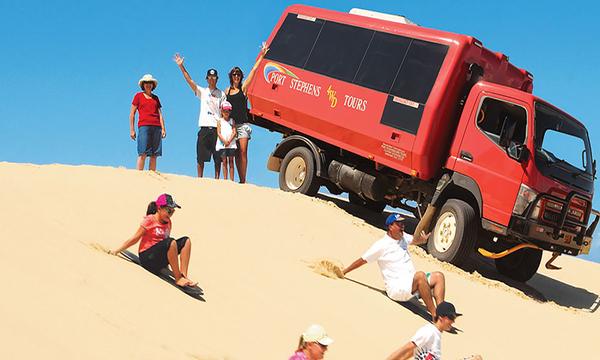Full-Day Port Stephens Tour with Dolphin Cruise, Sandboarding and More