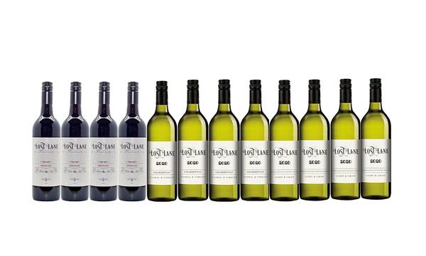 12 Bottles of Lost Lane Mixed Red and White Wine