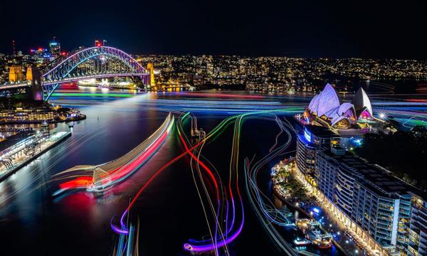Sydney Harbour Vivid Cruise with Canapes and Drinks Package