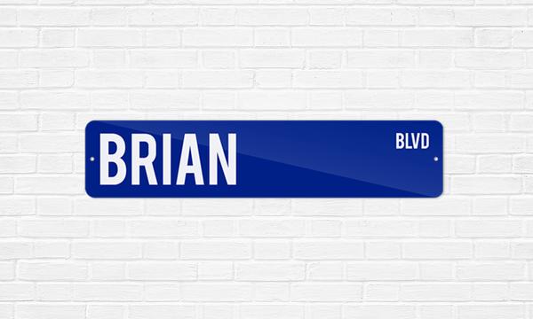 Personalised Metal Street Sign - Choose Your Colour