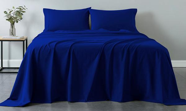 Royal Comfort Vintage Washed 100% Cotton Sheet Set for Queen Bed - Available in Five Colours