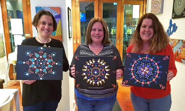 2.5-Hour Dot Painting Class with Light Dinner & BYO in Leichhardt