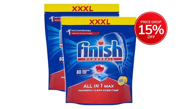 BOXING DAY SALE ! 160 Pack of Finish All-in-1 Max Powerball Dishwashing Tablets