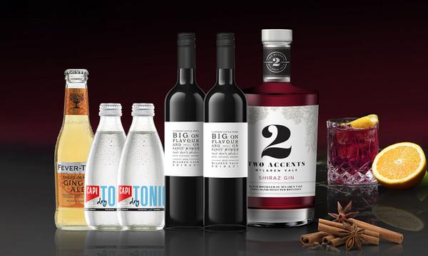 Gold Medal Winning Shiraz Gin, Mixers and Wine Combo Pack