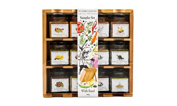 The Gourmet Collection Spice Blends Sampler Set With Easel