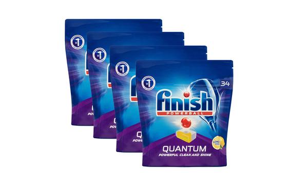 Finish Powerball Quantum Lemon Sparkle Dishwasher Tablets | 136PK or 272PK