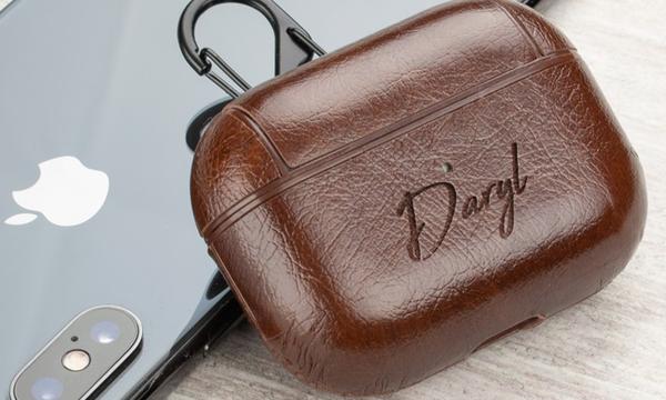 Personalised Hard Faux Leather Cases for Your AirPods Pro