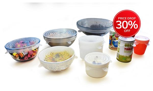 BOXING DAY SALE ! Reusable Silicone Stretch Lids - Available in a Six or 10 Pack