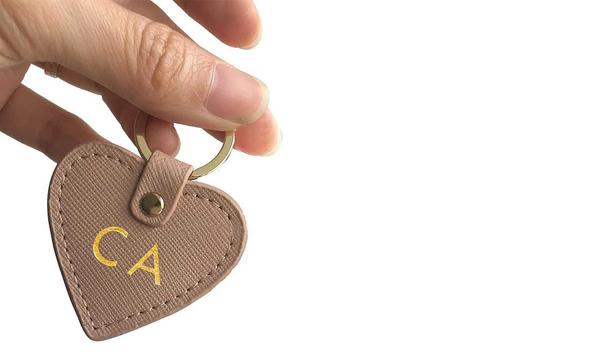 Genuine Leather Monogrammed Keyring