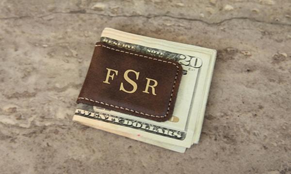 Personalised Imitation Leather Money Clips