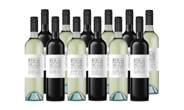 Mixed Big Little Label Red and White Dozen