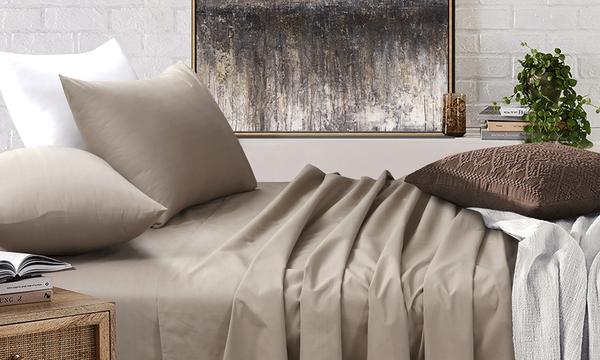 Amsons Beige Bedsheet Set