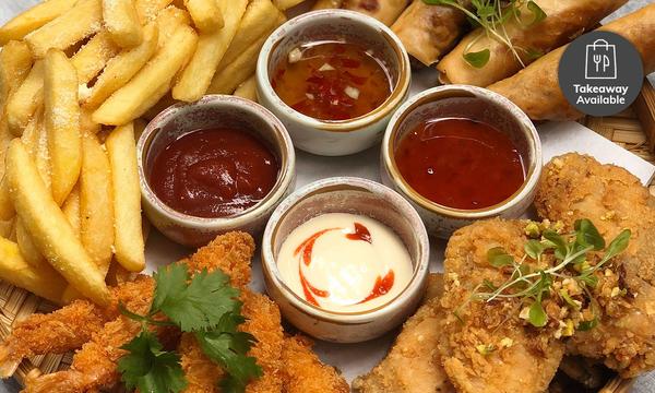 Takeaway or Delivered Vietnamese Platter with Beer or Soft-Drink