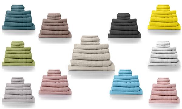 Royal Comfort Egyptian Cotton Eight Piece Towel Set Available in 10 Colours!