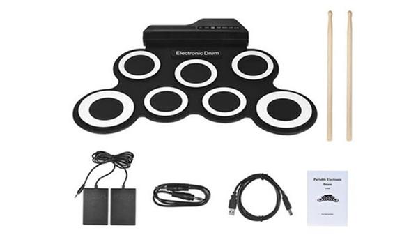 Electronic Drum Kit Musical Roll-up Drum Set for Kids