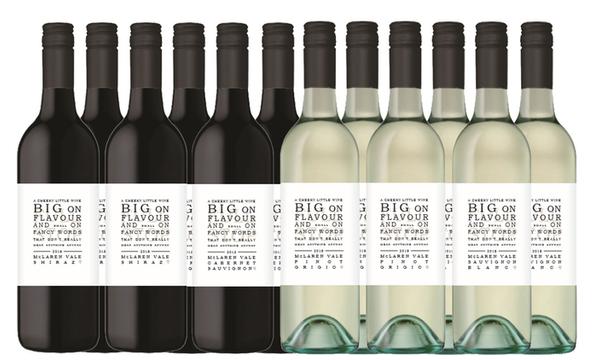 Mixed Big Little Label Red and White Dozen