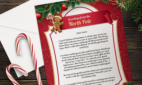 Surprise Your Little One With a Letter or Postcard from Santa