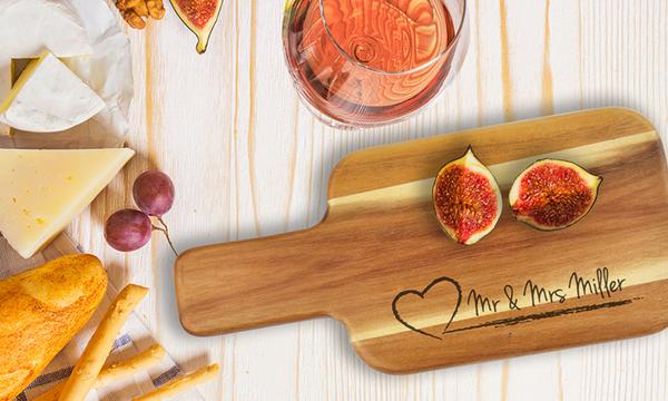 Personalised Acacia Wood Cheese or Chopping Board