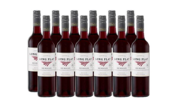 12 Bottles of NV Long Flat Red Moscato 