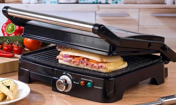 Salter Megastone Xl Black Fold Out Health Grill & Panini Maker