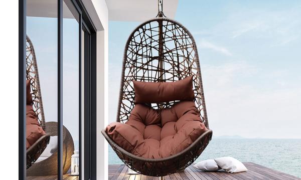 Arcadia Furniture Egg Chair | Brown and Coffee