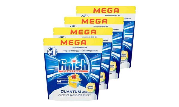 Finish Powerball Quantum Max Lemon Sparkle Dishwasher Tablets | 256 Pack