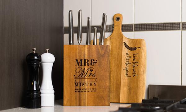 Complete Your Kitchen with a Personalised Wooden Knife Block