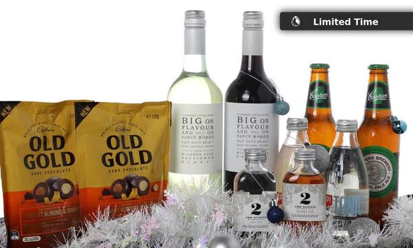 Christmas Hamper with Beer, Wine, Gin and Chocolates