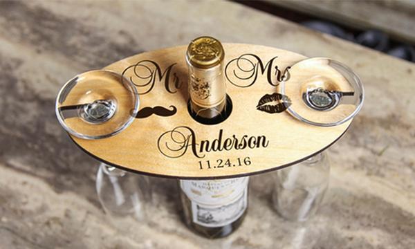 Personalise a Wine Caddy with Glass Holder