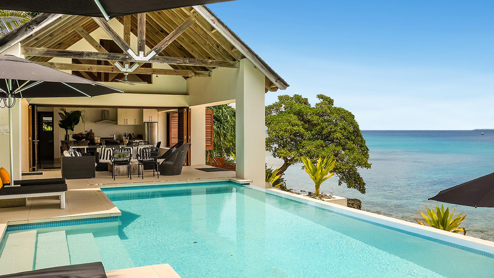 Vanuatu Beachfront Villa Escape for Four with Massages & Champagne