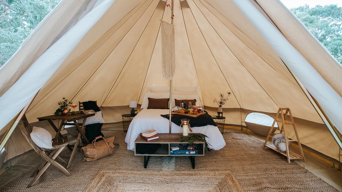 Adults-Only Eco-Glamping Luxury in Victoria's High Country with Tent Upgrade & Daily Breakfast Hamper