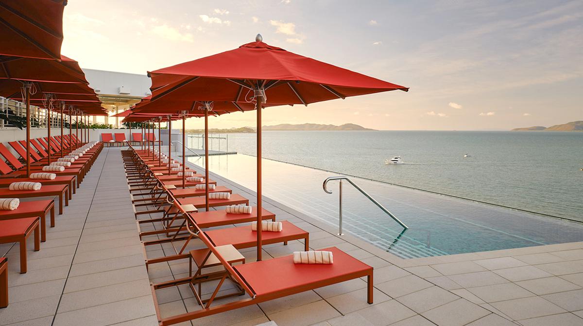 Grand Opening: Five-Star North Queensland Waterfront Luxury with Rooftop Infinity Pool, Daily Breakfast & Dining Credit