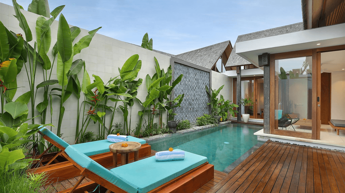 Sanur Private Pool Villas with Daily Breakfast, Two Lunches or Dinners & Nightly Cocktails