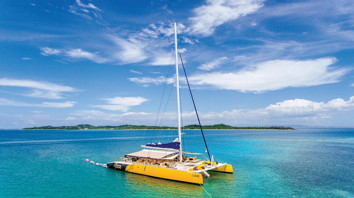 Enjoy a Full-Day Luxury Sailing Experience on a Custom-Built Catamaran Around Mamanuca Islands with Buffet Lunch, Welcome Cocktail & Return Transfers