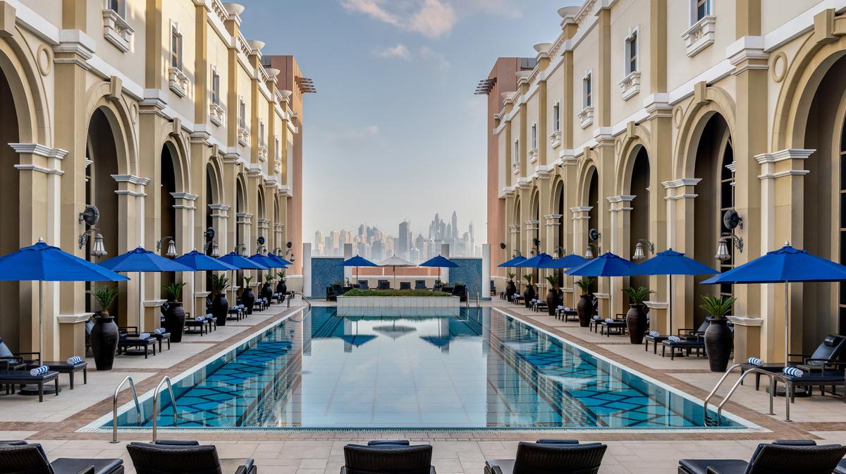 Dubai Retreat Near The Palm Jumeirah with Daily Breakfast, Two-Hour Free-Flow Drinks & AED100 Spa Credit