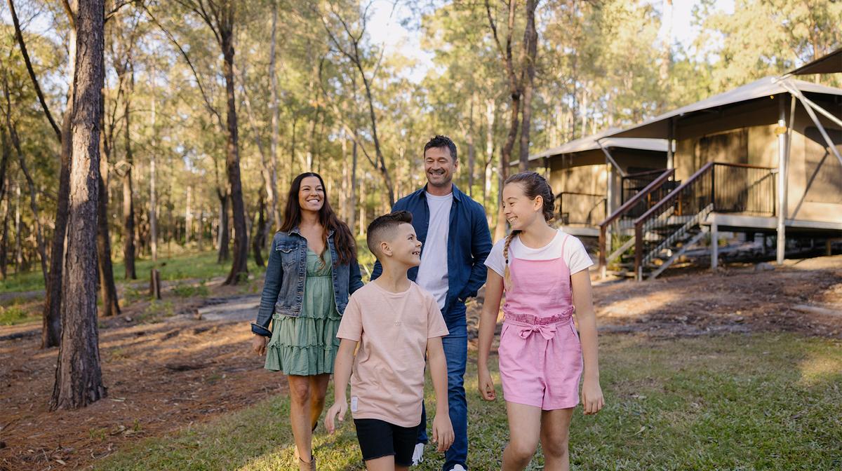 Gold Coast Family-Friendly Glamping with Unlimited Entry to Four Theme Parks, Daily Breakfast & Two Kids Stay Free