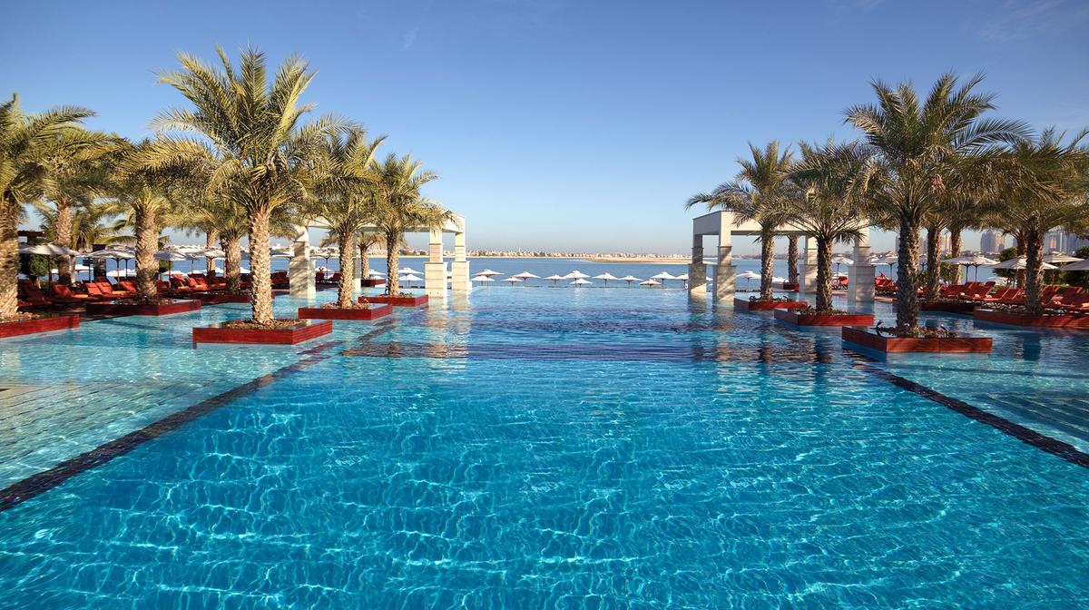 Dubai The Palm Jumeirah Glamour with Private Beach, Daily Breakfast, Nightly Dinner & Entry to the Middle East's Largest Spa