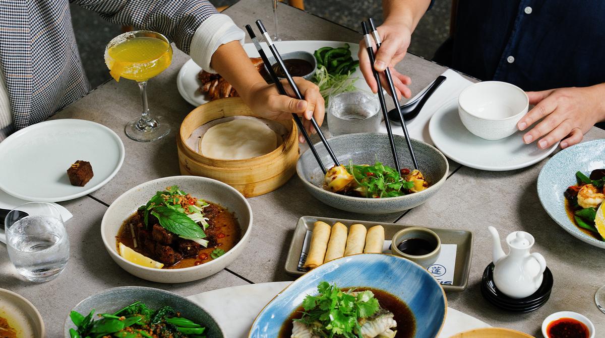 Sydney: Eight-Course Autumn Lunch Banquet with Sides for Two at Lotus Barangaroo Restaurant