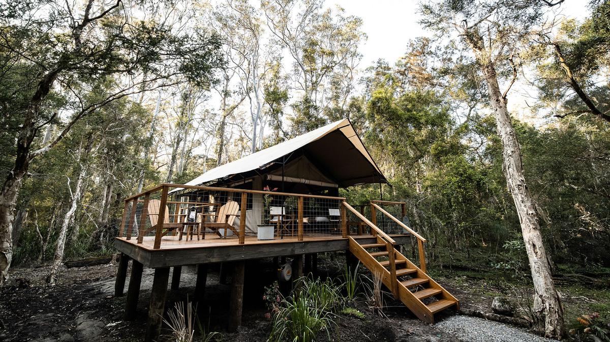 Safari-Inspired Jervis Bay Bush Glamping with Daily Breakfast & Nightly Dinner