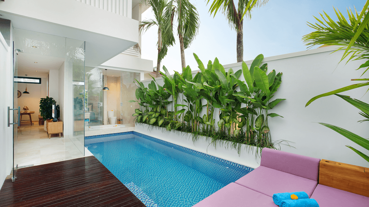 Bali Two-Bedroom Private Pool Villa Escape 15 Minutes from Seminyak with Daily Breakfast