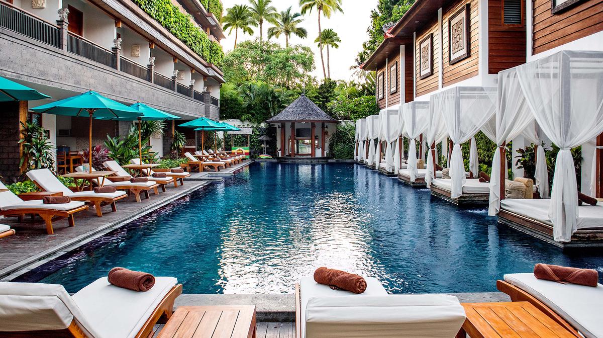 Serene Legian Paradise with Tranquil Gardens & Spa near Double Six Beach