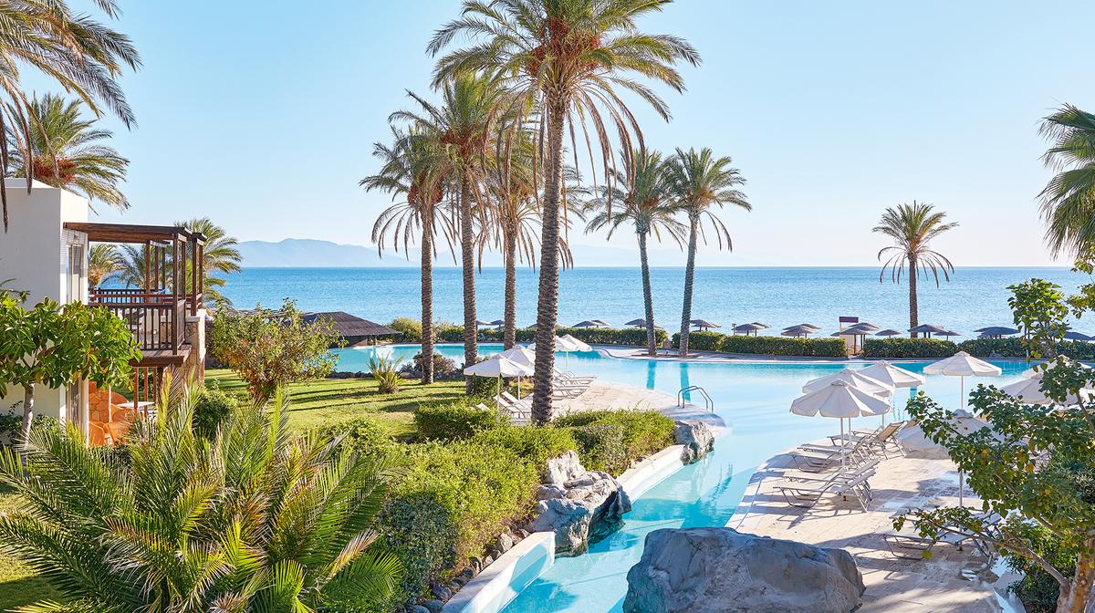 Greek Islands: Five-Star Kos Beachfront Retreat with Seaview Room Upgrade, Daily Breakfast & Nightly Dinner