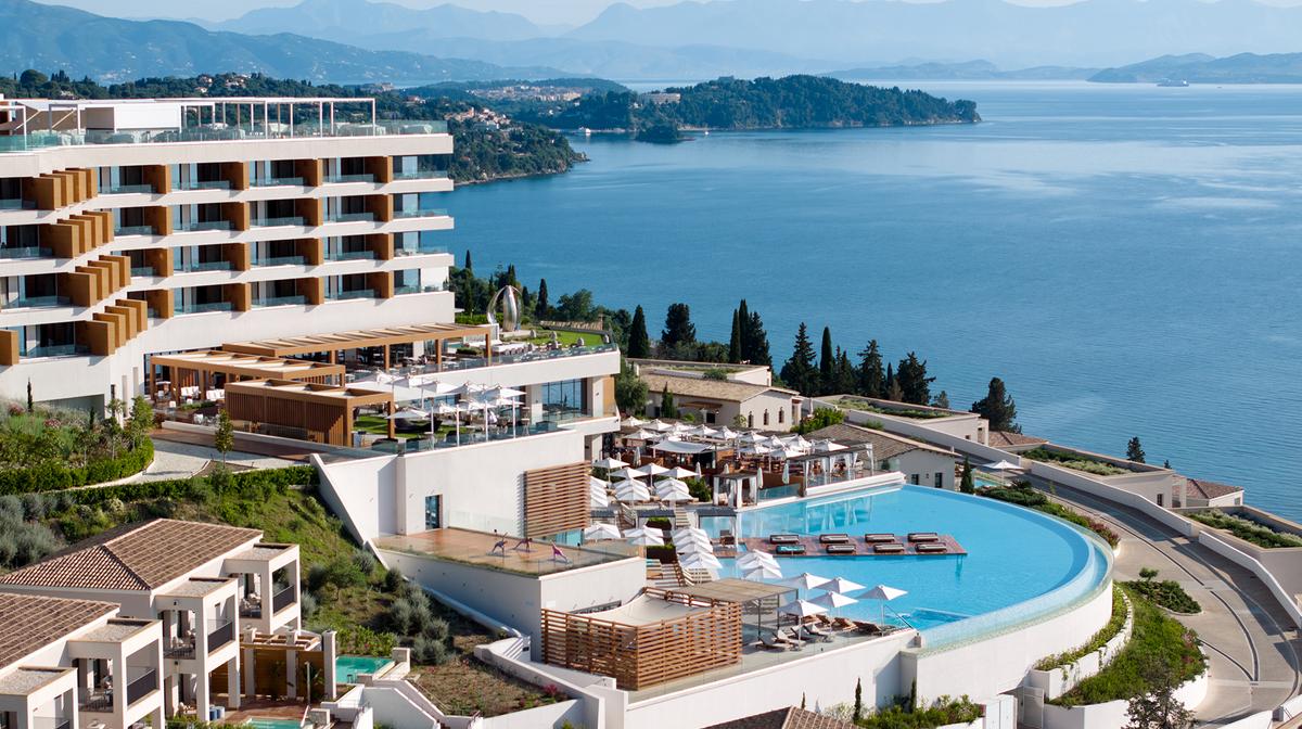 Five-Star Greek Island Escape with Private Beach, Corfu's Highest Rooftop Bar & Infinity Pool