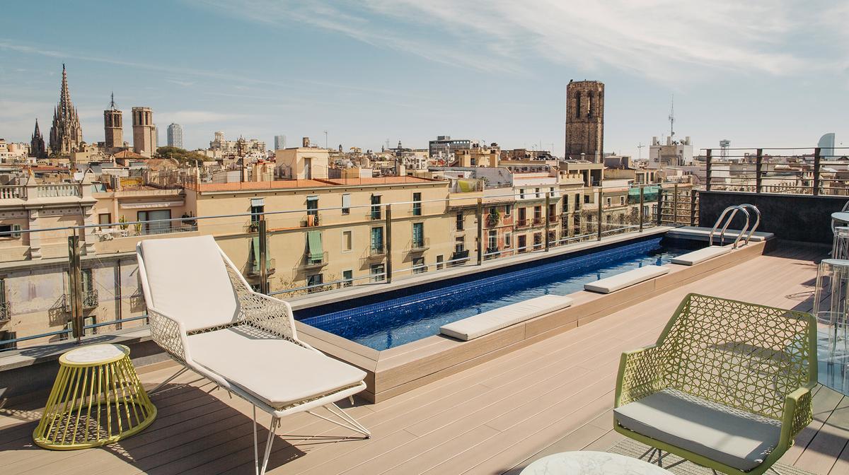 Barcelona Five-Star Boutique Stay on Las Ramblas with Rooftop Pool, Bar & Restaurant